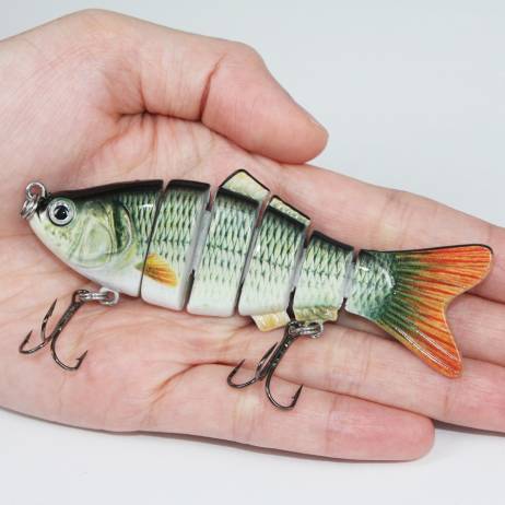 4 colors Peche Fishing Lure 6 Segment Swimbait Hard Bait Slow 18g 10cm With 6# Fishing Hook Fishing Tackle 2016 New Fashion