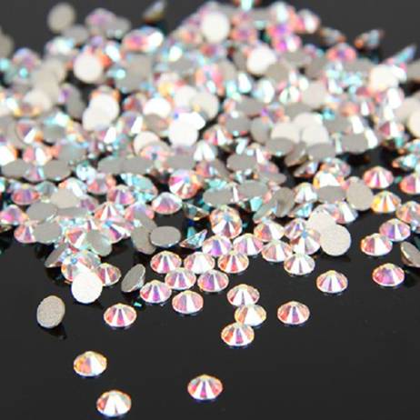 1440PCS/Pack SS3-SS12 Crystal Clear AB Non Hotfix Flatback Rhinestones Nail Rhinestoens For Nails 3D Nail Art Decoration Gems
