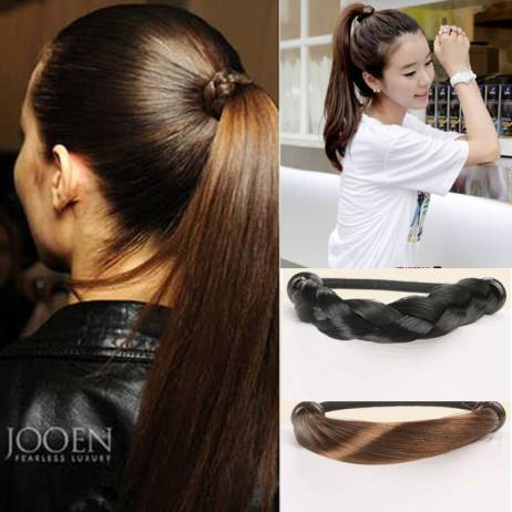 Free Shipping Girl Modern Woman Korean Style Hairpiece accessories Rope Hairband Accessories Synthetic Wig Elastic Headwear
