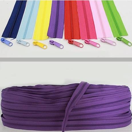 Alipress 10Meters/lot Nylon Coil Zippers 22 Colors For Selection 3# DIY Zippers For Sewing Tailor Tools 2-021