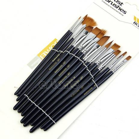 Free Shipping 12Pcs Artist Nylon Hair Paint Brush Set Acrylic Oil Painting Watercolor Supplies for beauty tool