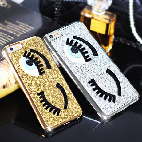 Free shipping Fashional Cover For iphone 5 5S 6 6 plus Flirting Eyes Glitter Brilliant 3D Hard Cover Cases phone shell Hot sale