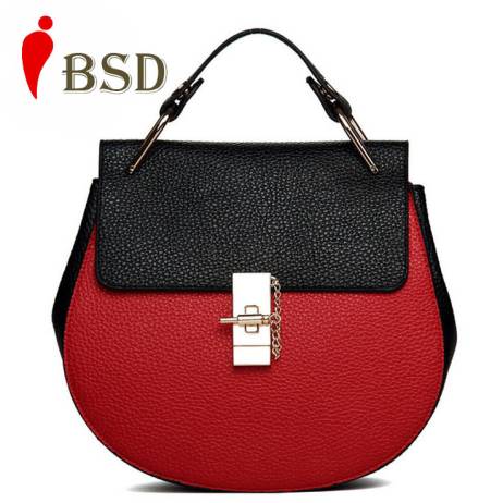 Handbag genuine leather bags for women piggy saddle chain shoulder bag women's messenger bags patchwork brand dollar price V2G35