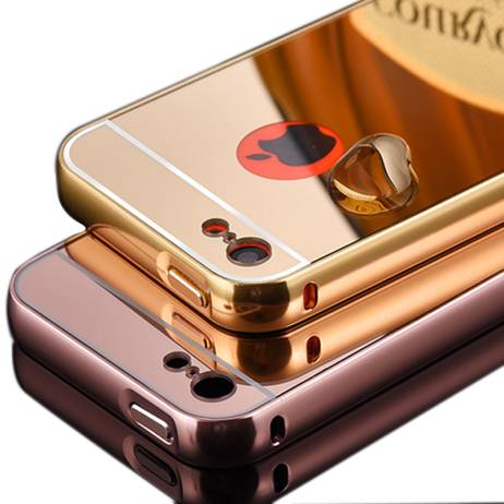 For iPhone 5C New Mirror Aluminum Case Luxury Metal Frame Ultra Slim Acrylic Back Cover For iPhone 5 C