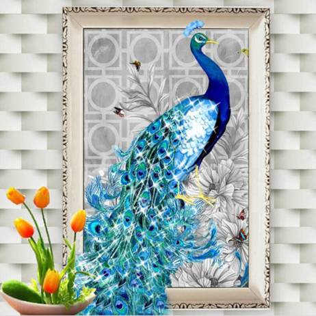 New Design 32x45cm 5D Diamond Embroidery Painting DIY Peacock Stitch Craft Kit Cross for home decorations Free Shipping V1NF