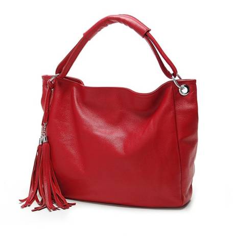 Fashion Women Hobos Handbag Vintage PU Leather Women Shoulder Bags Casual Business Bag European StyleTassel Top-Handle Bag