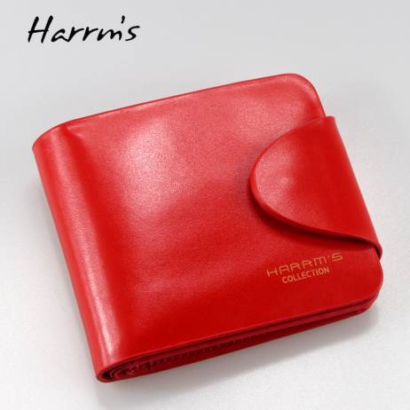 New 2016 Free Shipping women wallets short High-quality Genuine Leather wallet for women Cowhide red Purse with coin pocket