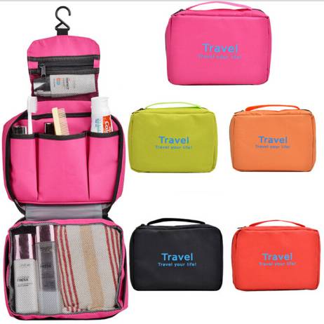New Travel Makeup Bag Waterproof Portable Large Capacity Suspension Toiletry Bags Men/ Women Receive Package Wash Gargle Bag