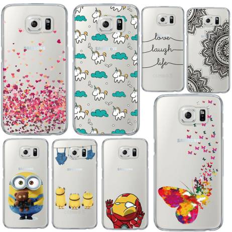 New Arrival Fashion Love Heart Unicorn Minions Ironman Design Soft Back Phone Case Cover for Samsung Galaxy S6 Sannysis Coque