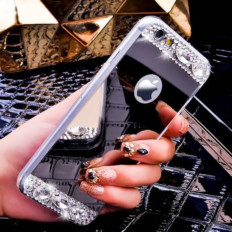i6/6S/6 Plus Fashion Bling Glitter Mirror Case For iPhone 6 6S For iPhone 6 Plus/6S Plus Slim Soft Diamond Crystal Cover Fashion