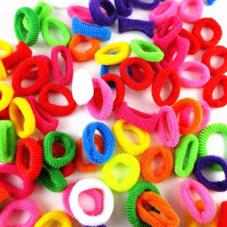 2015 New Colorful White Child Kids Hair Holders Cute Rubber Bands Hair Elastics Accessories Girl Women Charms Tie Gum