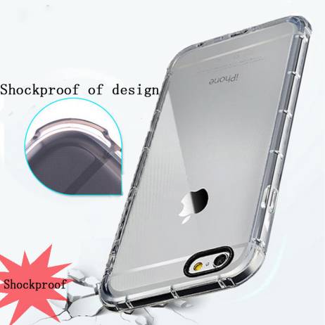 New ! Shockproof Rugged Hybrid Rubber Armor Transparent Soft TPU phone Case For iPhone 6/6s/6s Plus back cover case