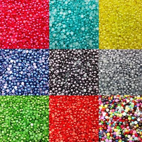 300 piece/lot 6MM Half Round Acrylic Imitation Flatback Pearl Beads for Jewelry Making Decoration Nail Art Phone DIY Decoration
