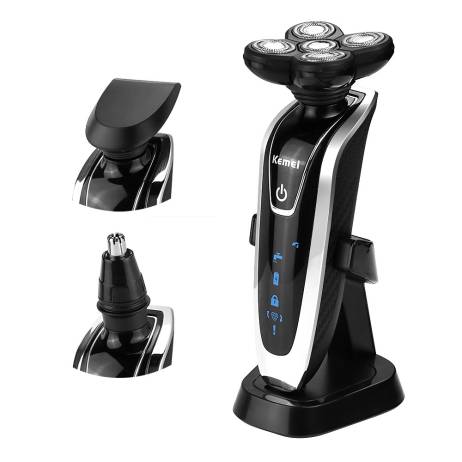 kemei 5D shaver Electric for men face care Razor Rechargeable Washable 5 blades nose Hair Trimmer clipper Beard shaving machine
