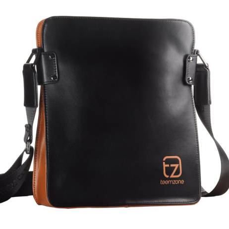 European and American minimalist style Teemzone Men's Genuine Leather Messenger Shoulder Bag Satchel Cross Body shoulder bag