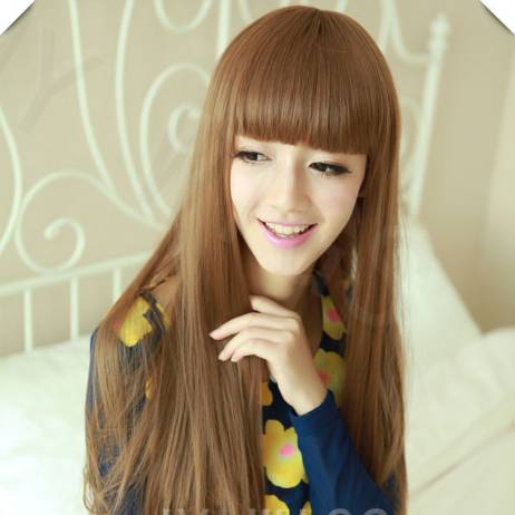 Long Straight Blonde Wig Womens Lady's Synthetic Women's Cute Fringe U Part Hair Wigs Long Straight Blonde Wig