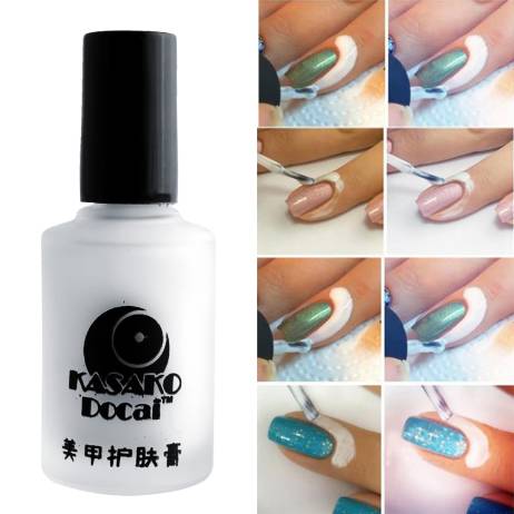 Fashion 15ml Peel Off Coat Liquid Tape Base Cream Nail Art Polish Separating Palisade Tool Manicure