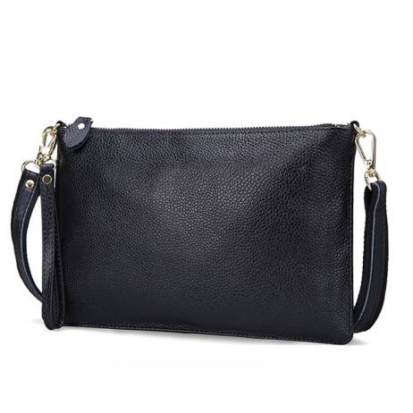 Fashion Small Genuine Leather Women's Handbags Shoulder Bags Brand Designer Women Messenger Bags Casual Day Clutches lady Black