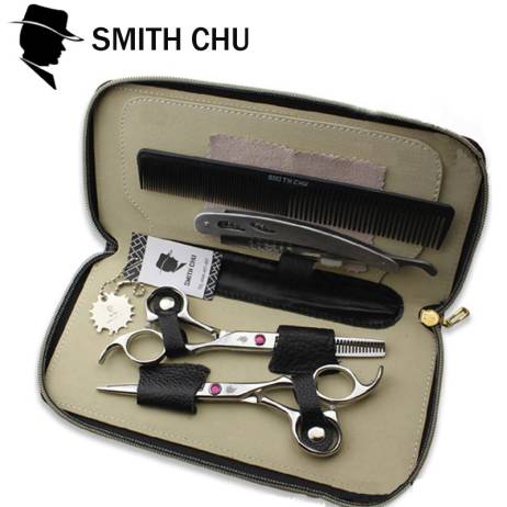 Smith chu hair scissors professional hairdressing scissors high quality cutting thinning scissor shears hairdresser barber razor