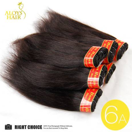 Brazilian Virgin Hair Straight Cheap Human Hair Weave 6Pcs/Lot 6A Human Hair Bundles Natural Black Extensions 8 inch 300g/lot