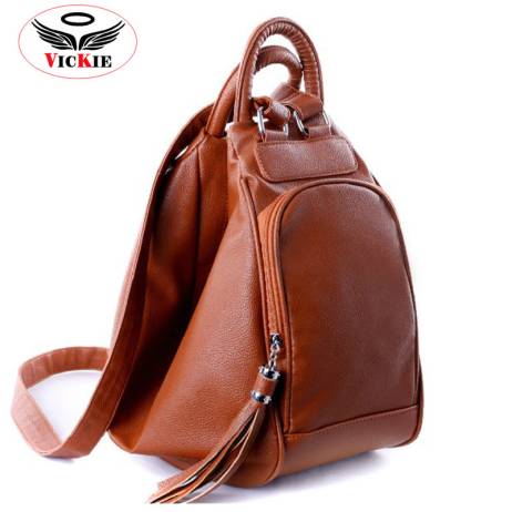 Fashion Tassel Women's Leather Backpacks Casual Lady Backpack Travel Bag Campus Women Bag School Shoulder Bags Mochilas Feminina