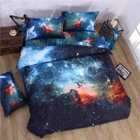 3d Galaxy bedding sets Twin/Queen Size Universe Outer Space Themed Bedspread 3pcs/4pcs Bed Linen Bed Sheets Duvet Cover Set