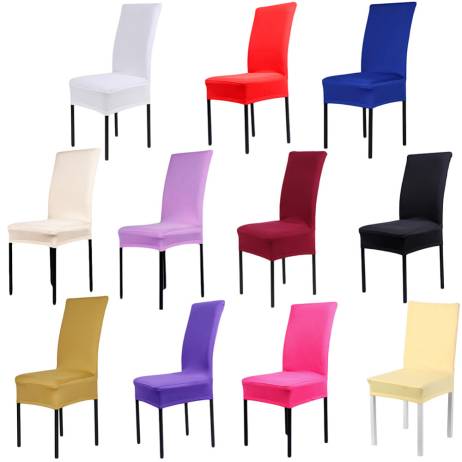Home Chair Cover wedding decoration Solid Colors Polyester Spandex Dining Chair Covers For Wedding Party universal sizes New