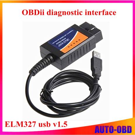 Top rated ELM327 Interface USB OBD2 Auto Scanner v1.5 OBDII OBD 2 II elm327 usb Super scanner best price top selling