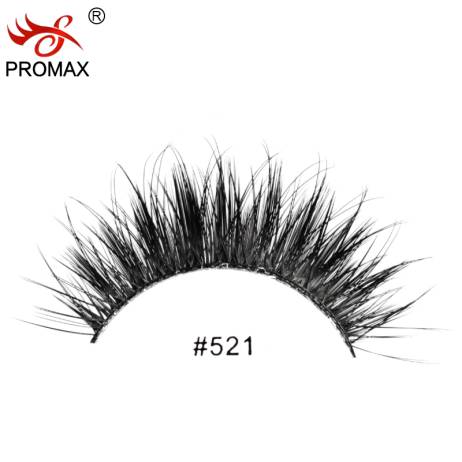 High Quality PROMAX 521 False Eyelashes 1 Pairs Handmade Natural Long Black Winged Japanese Fake Eye Lashes Professional Makeup
