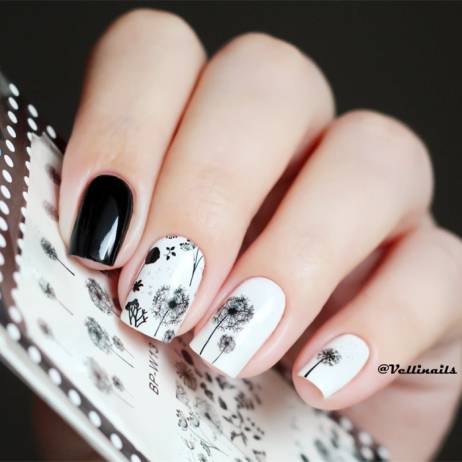2 Patterns/Sheet Flying Dandelion Nail Art Water Decals Transfer Sticker BORN PRETTY BP-W13