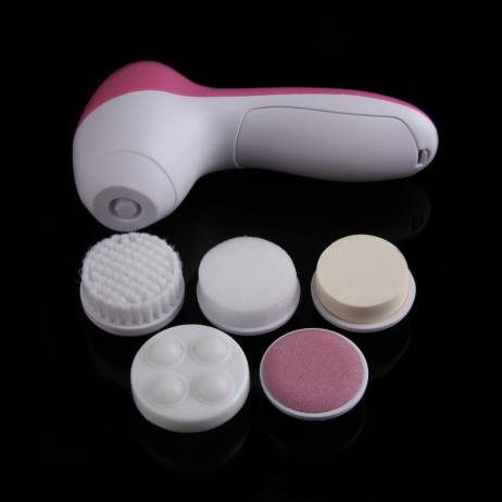Free Shipping Deep Clean 5 In 1 Electric Facial Cleaner Face Skin Care Brush Massager GUB#