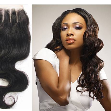 8A 3.5*4 Body Wave 3 Part Middle Free Part Lace Closure Bleached Knot Brazilian Virgin Natural Black Human Hair Top Closure