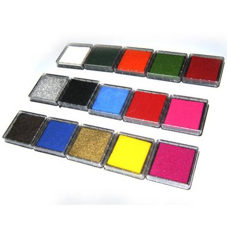 12 Colors Cute Inkpad Craft Oil Based DIY Ink Pads for Rubber Stamps Fabric Scrapbook Wedding Decor Fingerprint Stamp Pad