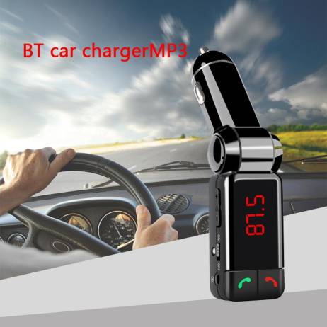 Mini Portable Mp3 Bluetooth Car Kit FM Transmitter LCD USB Charger Handsfree For iPhone for Sansung Free Shipping 8012