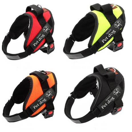 Soft Breathable Large Dog Harness Nylon Pet Vest Alaska Husky Golden Retriever Labrador Dogs Chest Strap Collars For Training