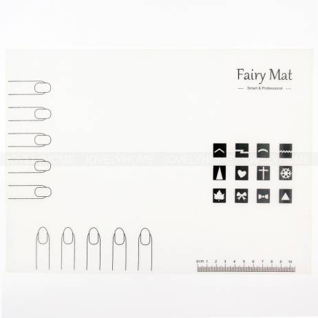 Professional Nail Art Work Space Mat Nail Stamp Stamping Plate Vinyls Water Marble Maker Silicon Table Cover Protector Fairy MAT