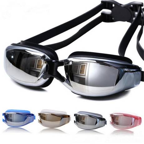 Electroplating UV Waterproof Antifog Swimwear Eyewear Swim Diving Water Glasses Gafas Adjustable Swimming Goggles Women Men A020