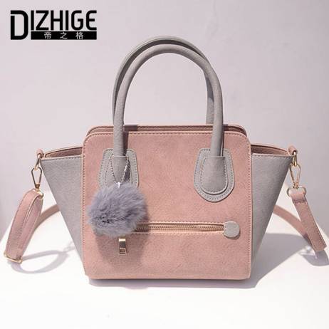 2016 Spring Smiley PU Leather Tote Bag Women Trapeze Fashion Designer Handbags High Quality Ladies Bags Vintage Crossbody Bags