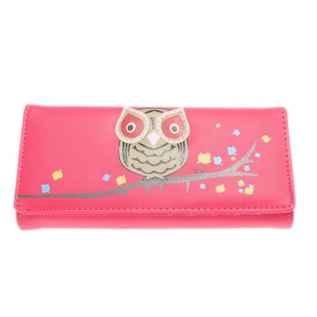 New Arrival Fashion Owl Wallet PU Leather Purse Holder Long Cartoon Purses Lovely Women Wallets Free Shipping 1STL