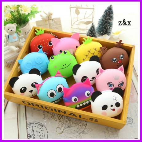 Hot Cute Cartoon Animal Silicone Coin Purse Women Candy Mini Wallets Girls Rubber Purse Bag