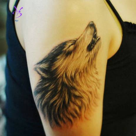 Myt Wolf Tattoo Waterproof Mens Temporary...