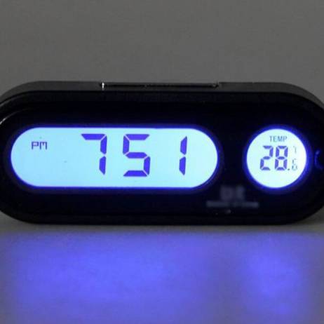 Good Quality Fashion Car Clock Auto Vehicle Mini Backlight Vute Thermometer Clock Time Car Electronic Watch