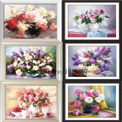 5d Diamond Mosaic Flowers Beautiful Dream Houses Dimond Painting Crafts Square Kits Diamond Embroidery Peacocks HDA0002