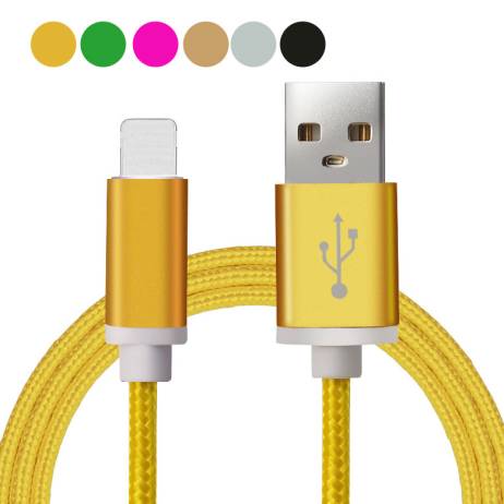 1.5M Luxury Metal Braided Mobile Phone Cables Charging USB Cable Charger Data For iPhone 5 5S 6S 6 6 plus IOS Data accessories