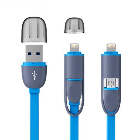 Newest Colorful Micro USB Cable 2 in 1 Sync Data Charging USB Cable for iPhone 5 5s 6 plus Samsung Xiaomi HTC Sony