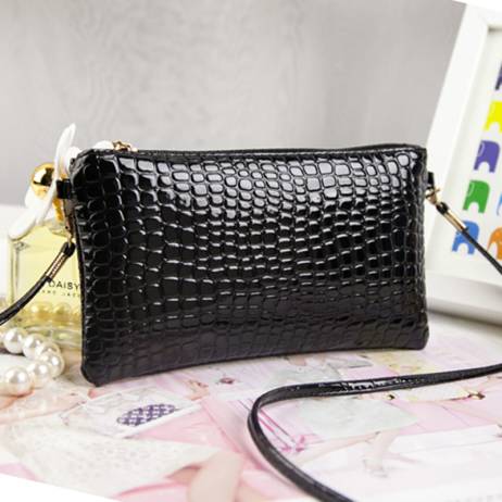 2016 Real Mini(<20cm) Single Cell Phone Pocket Messenger Bags Flap Women Soft Alligator Pu New Mini Shoulder Bag Mobile Phone