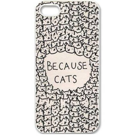 New Fashion Girls Brand New Animal Because Cat Design Hard Plastic Back Mobile Phone Case Cover For Iphone 4 4S 5 5S 5C 6 6 Plus