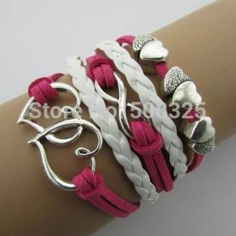 2016 Fashion New Leather Double Infinite Bracelets Multilayer Braided Vintage Owl Harry Potter Wings Gift For Women AB073
