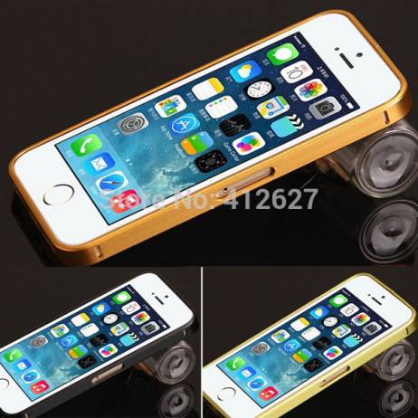 Free Shipping 2015 New Luxury Ultra Thin Aluminum Metal Bumper Frame Cover For iPhone 4 4S 5S 5 Styles
