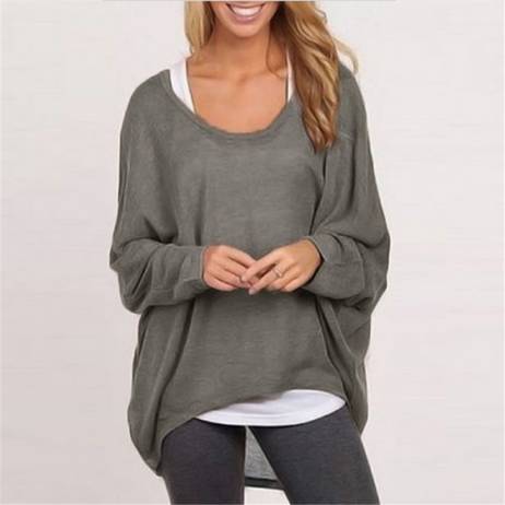 Fashion Spring Autumn Women Blouse Batwing Long Sleeve Casual Loose Solid Tops Shirt Plus Size Blusas Femininas Hot 9 Colors